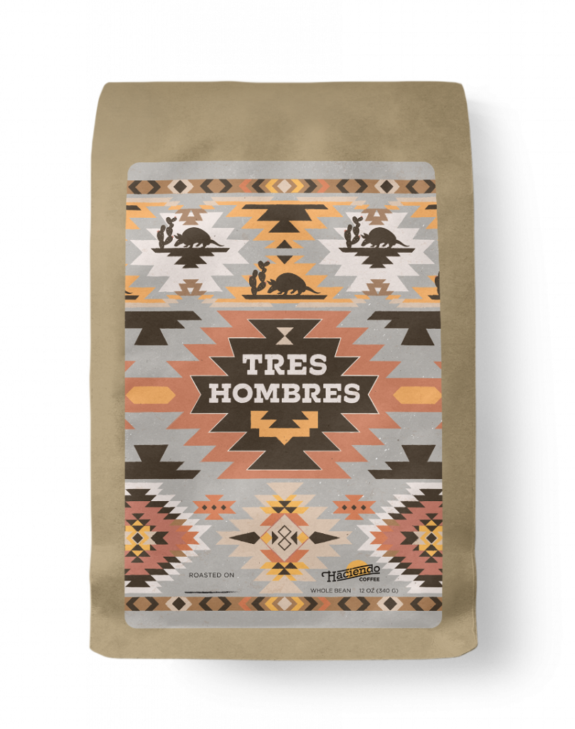 Tres Hombrew house blend coffee made with direct trade beans