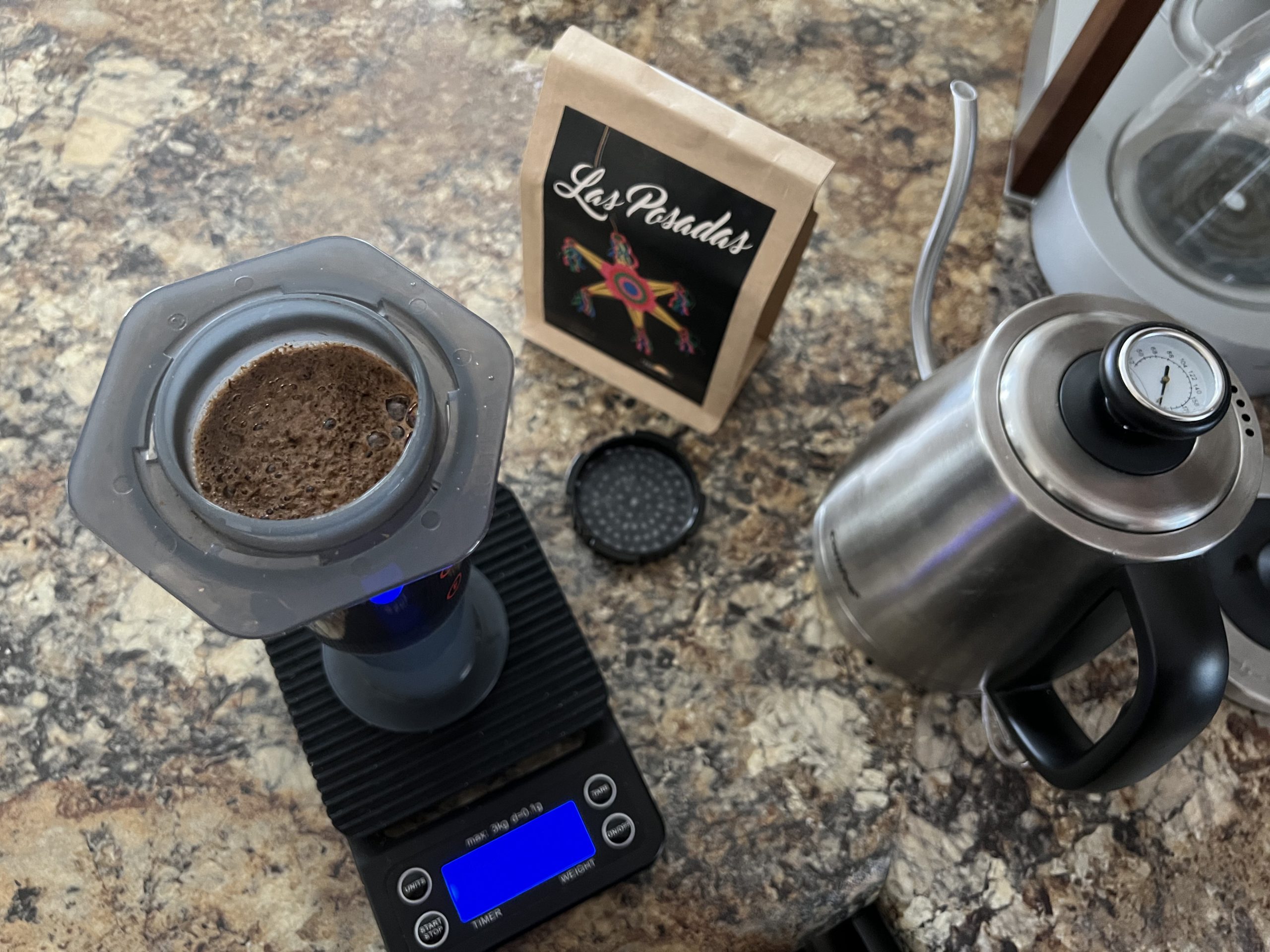 AeroPress Coffee Brewing Inverted Method Electric Kettle Kitchen Scale Haciendo Coffee Roasters Fresh Beans
