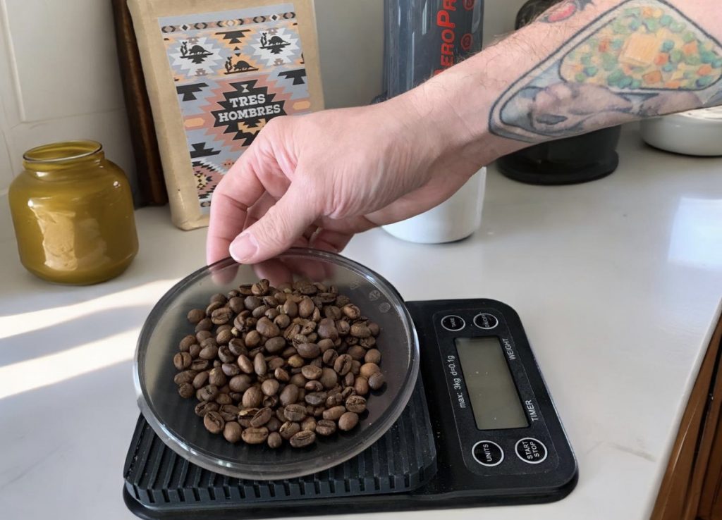 Unlocking the Full Flavor: Why Grinding Whole Beans at Home, and measuring them with a kitchen scale, is essential